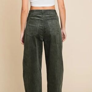 NWT Corduroy Barrel Pants in Sage